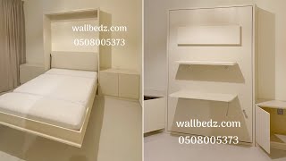 Work From Home Furniture | Murphy Wall Bed With Folding Study Table & Side Tables | Custom Made