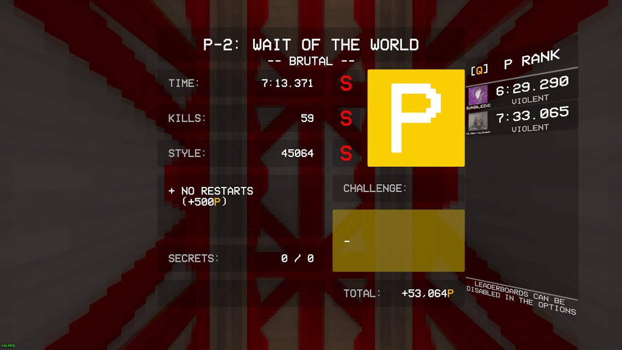 Ultrakill Ranking System ULTRAKILL P-2 BRUTAL another P-RANK - YouTube