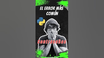 Error al manejar contraseñas con Python. #python #programacion #aprendeaprogramar