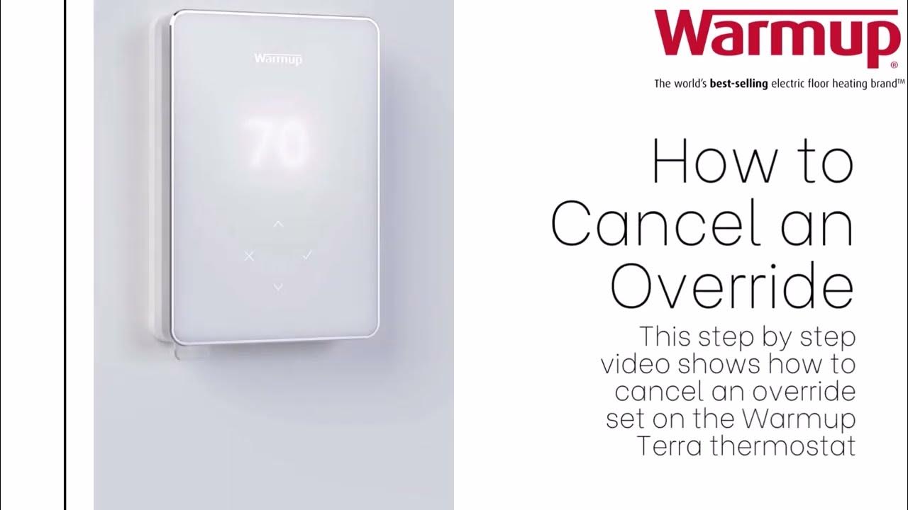 Cancel an Override on the Terra Smart WiFi Thermostat YouTube