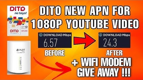 DITO SIM APN FOR 1080P VIDEO RESOLUTION | PAANO BA TUTORIAL?