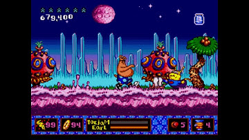 [Sega Genesis] - ToeJam & Earl in Panic on Funkotron - Level 17 - Home Stretch Meadow