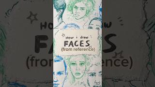 How I draw faces from reference #art #artist #sketchbook #portrait #bobross #drawing