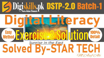 DSTP-2.0 Batch 1 Digital Literacy Exercise 2 | Digiskills Literacy EX-2 | EXE no 2 Digital Literacy