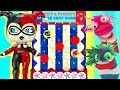 Harley Quinn Custom LOL Plays Fizzy and Phoebe Superhero Disk Drop Game