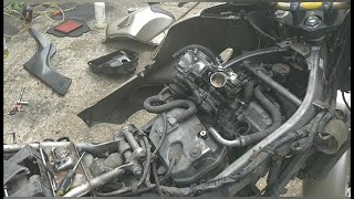 Honda deauville carb clean. how to clean motorcycle carbs, honda deauville 650 project.