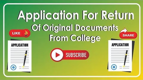 application for return of original documents from college#poonambhatiwaleducation