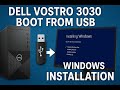 Dell Vostro 3030 Boot from USB | Windows Installation Step by Step Guide