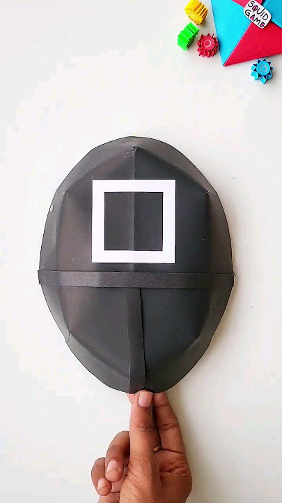 DIY Paper SQUIDGAME Mask , how to make squidgame guard mask at home