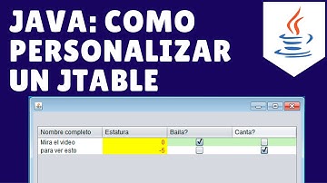 Java Personalizar un JTable 1/2