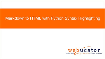 Markdown to HTML with Python Syntax Highlighting