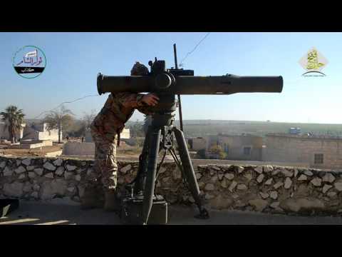 شام ريف حلب الجنوبي تدمير دبابة لقوات الأسد على جبهة خلصة بصاروخ تاو 7 12 2015