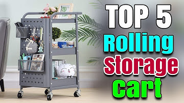 Best Rolling Storage Cart With Drawer Baskets and Handle
