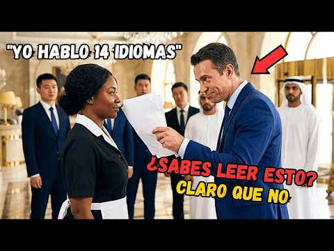 ＂¿SABES LEER ESTO？＂ — Humilló a la Mujer de Limpieza frente a todos    Ella Hablaba 14 Idiomas