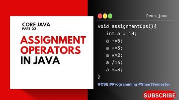 Assignment Operators | Core Java | Telugu Explained