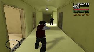 GTA San Andreas San Fierro Police Station Shootout + Six Star Wanted Level Escape