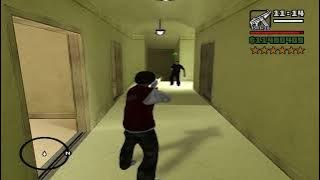 GTA San Andreas San Fierro Police Station Shootout   Six Star Wanted Level Escape