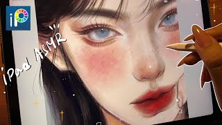iPad ASMR ₊˚⊹♡ real time cozy coloring process in ibisPaintx w/ relaxing lo-fi musicᯓ★