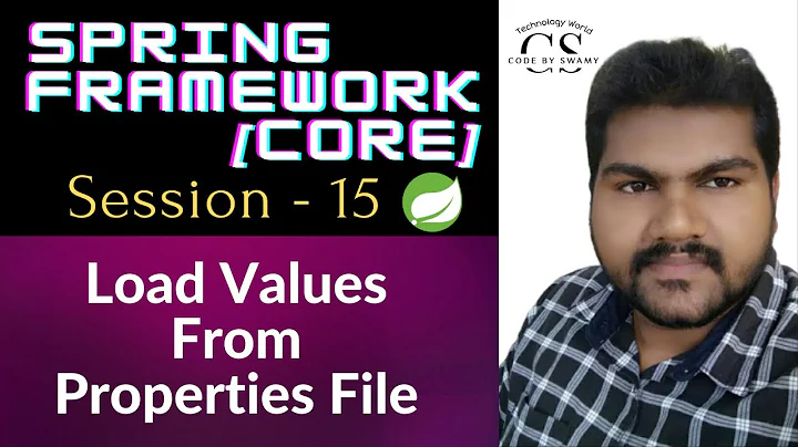 Spring Framework(Core) Tutorials || session -15   Load Values From Properties File || by Swamy Masna