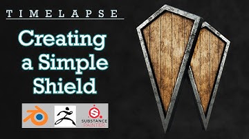Creating a Simple Shield - Blender | Zbrush | Substance Painter [Timelapse]