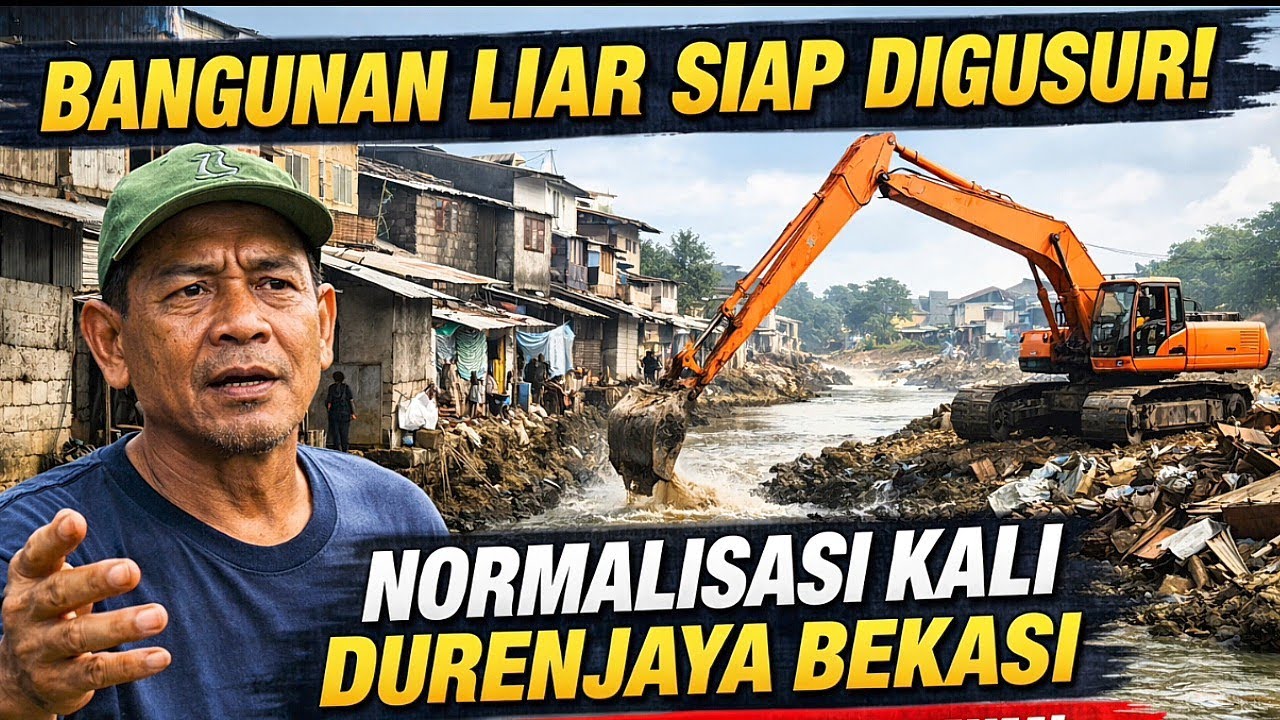 WARGA AKUI BANGUNAN LIAR!! Dan Siap Di Gusur | Normalisasi Kali Duren Kaya Bekasi 