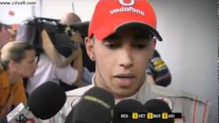 Formula 1 Sepang Malaysia GP 2011 Lewis Hamilton Post Race Interview Lewis Hamilton F1 Interview