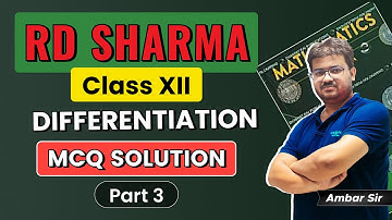 RD Sharma Class 12 Solutions | Chapter 10: Differentiation (MCQ Exercise) | Part 3 (Q11 to Q15)