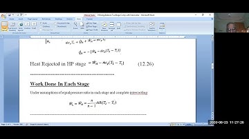 Analysis of a Two-stage Air Compressor with intercooler-ME212-Thermodynamics-2 SCET RYK UET Lahore