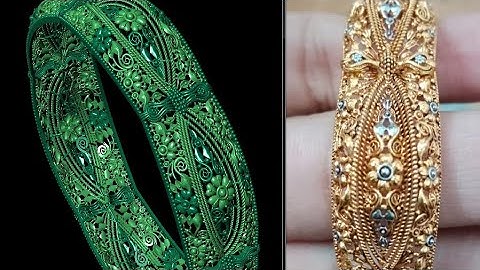 #3d #gold #bangle #kara #gemvision #matrix #katak #jewellery