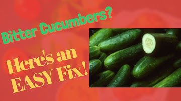 Easy fix for Bitter Cucumbers. Simple and fast! Bon Appetite!