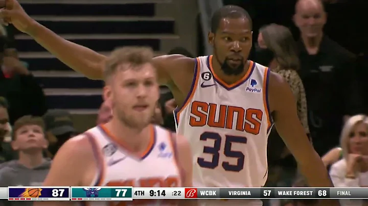Kevin Durant scores 4 straight buckets in the 4th against the Hornets in debut with Suns || 22-23