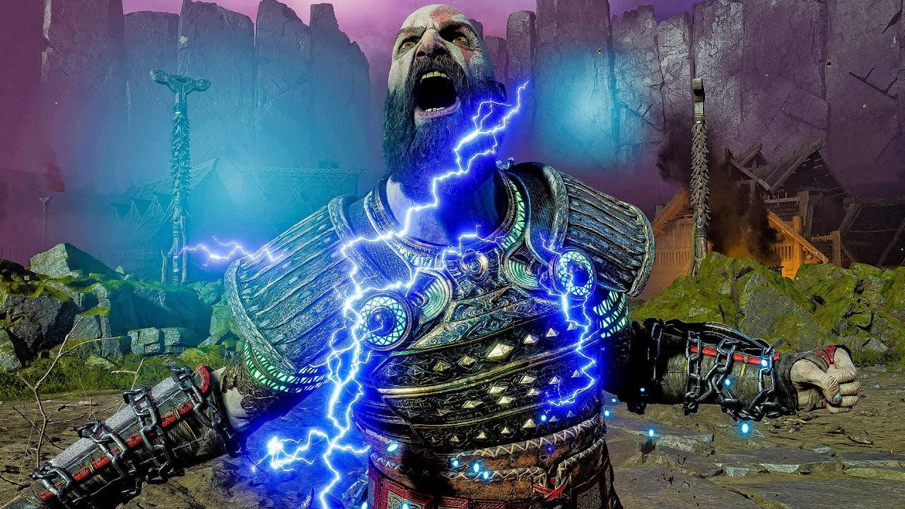 God Of War Ragnarok (PS5) KRATOS Vs THOR Gameplay Boss Fight & Odin/Ragnarök  Reveal (2022) 