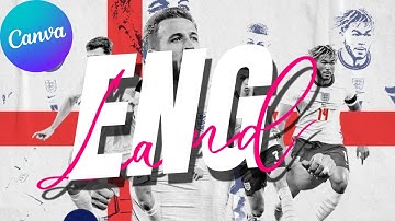 How to create Intertwine Text Effect in Canva | Euro Cup Design Idea