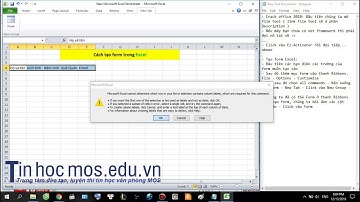 [Tinhocmos.edu.vn] Cách crack Office + tạo form bằng Excel