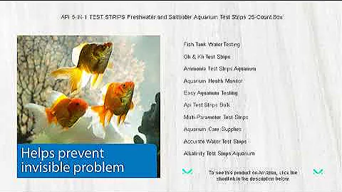 API 5-IN-1 TEST STRIPS Freshwater and Saltwater Aquarium Test Strips 25-Count Box