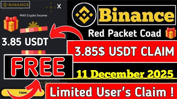 USDT, ETH, BNB, BTC Binance Red Packet CodesToday (December 11) | Free Bitcoin Code Inside
