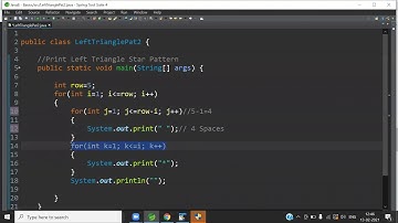Print Left Triangle Star Pattern In Java