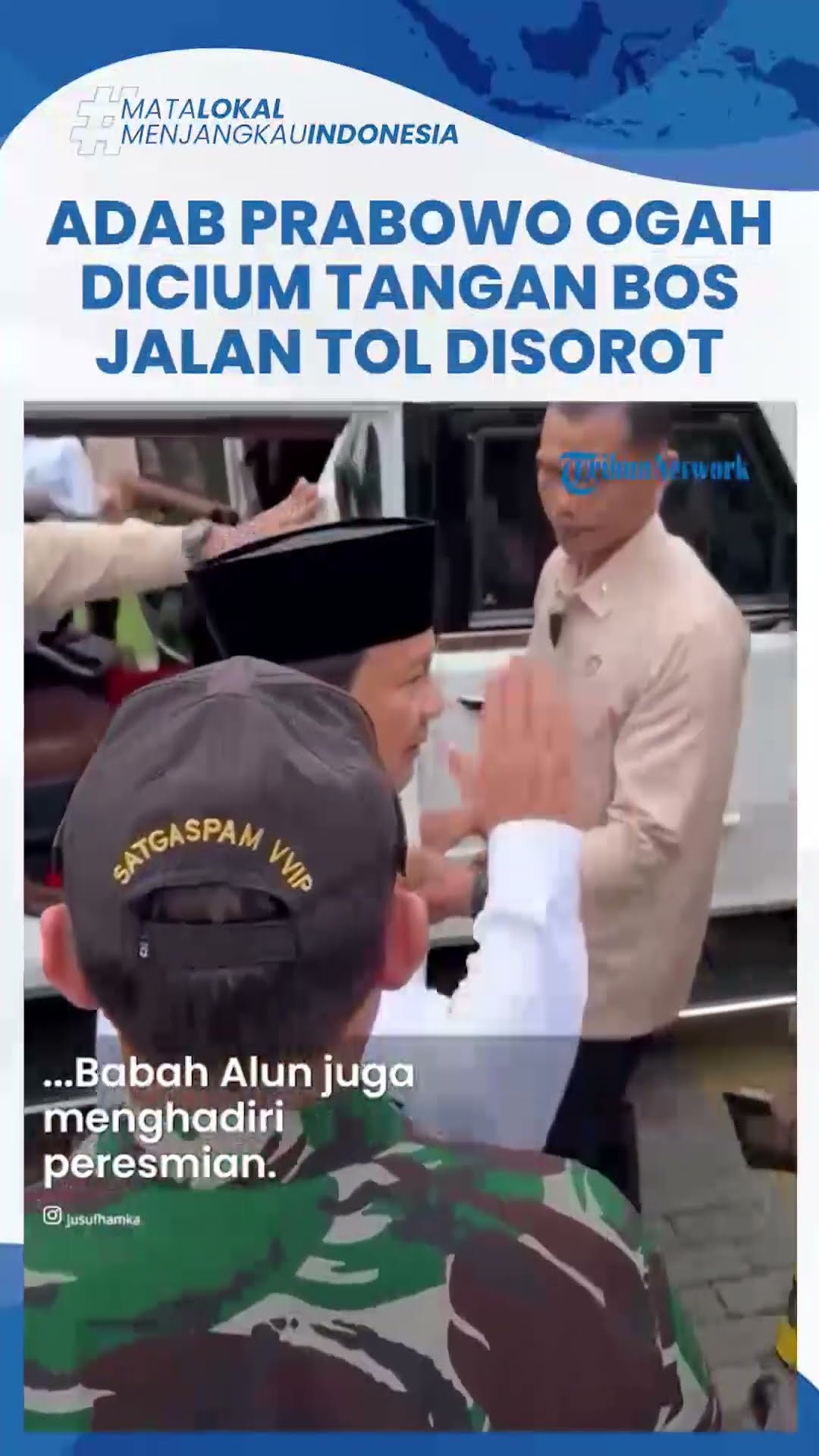 Momen Presiden Prabowo Tolak Tangannya hendak Dicium Bos Jalan Tol Jusuf Hamka: Ini Saya Kenal Baik