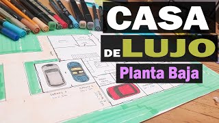 🏚️ 💠Dibujo el plano 1/2 de una Lujosa Casa de 25m x 16m💠 🏠 by Papel & Lápiz Dibujos 1,377 views 2 months ago 15 minutes