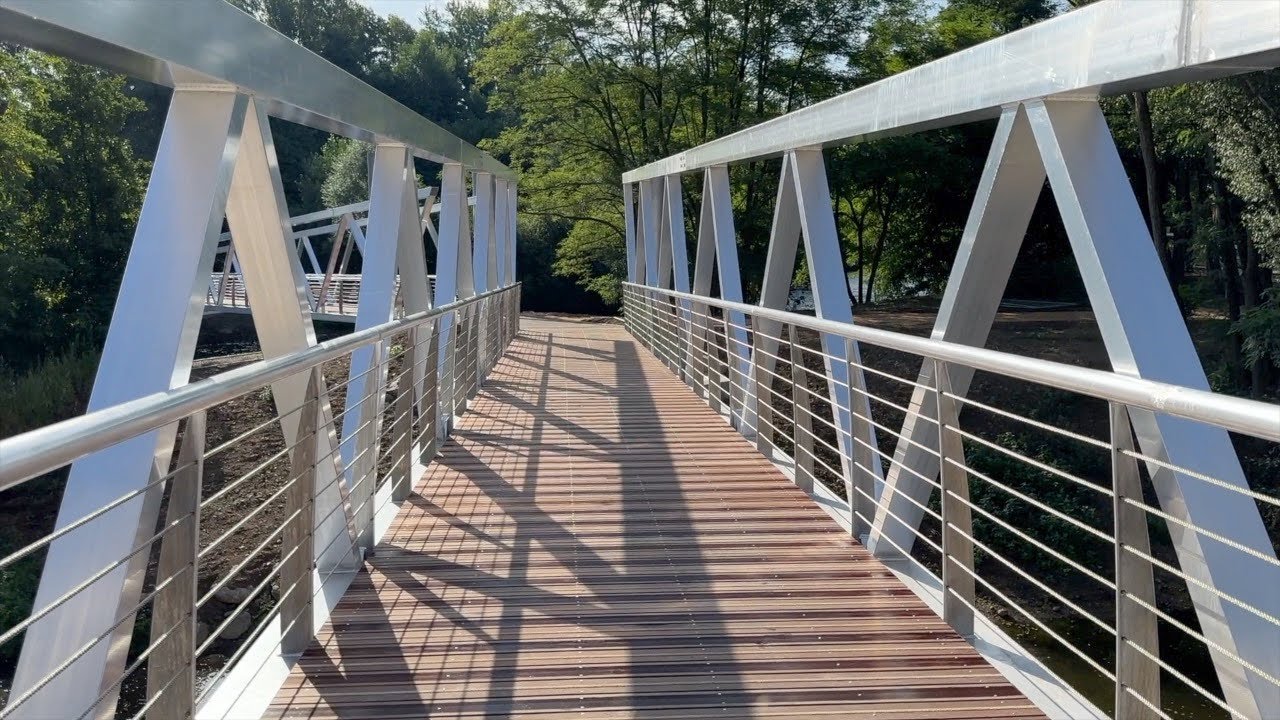 Présentation de la passerelle, Visuelle et technique Par M. Gérard BEAUD, Maire de Langeac
