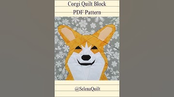 Corgi Quilt Block PDF Pattern #foundationpaperpiecing #fpppattern #pets