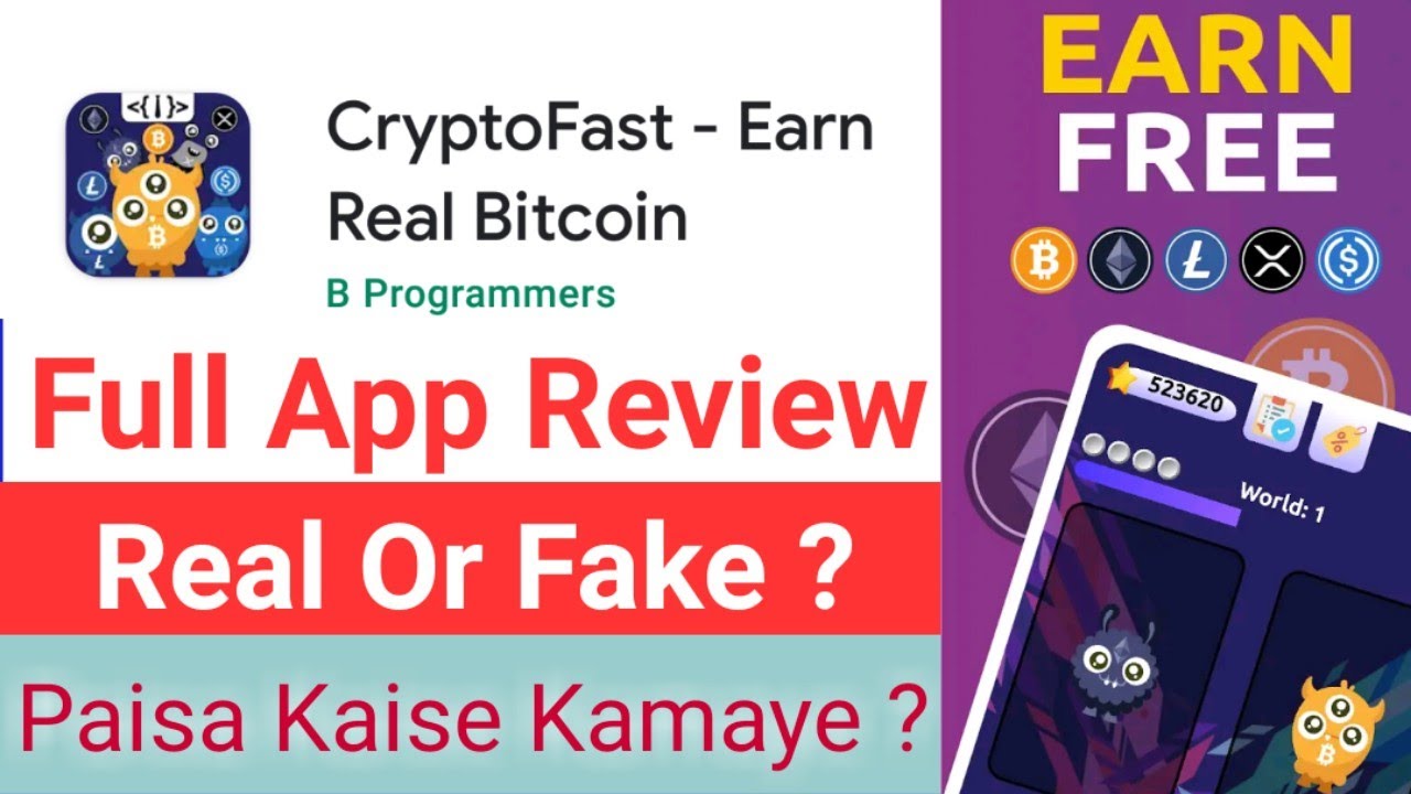 CryptoFast Earn Real Bitcoin App Honest Review | CryptoFast App Real Or  Fake ? Referral Code - YouTube