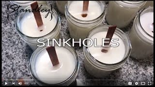 Candle sinkholes, why they happen, how to fix them, and preventing them