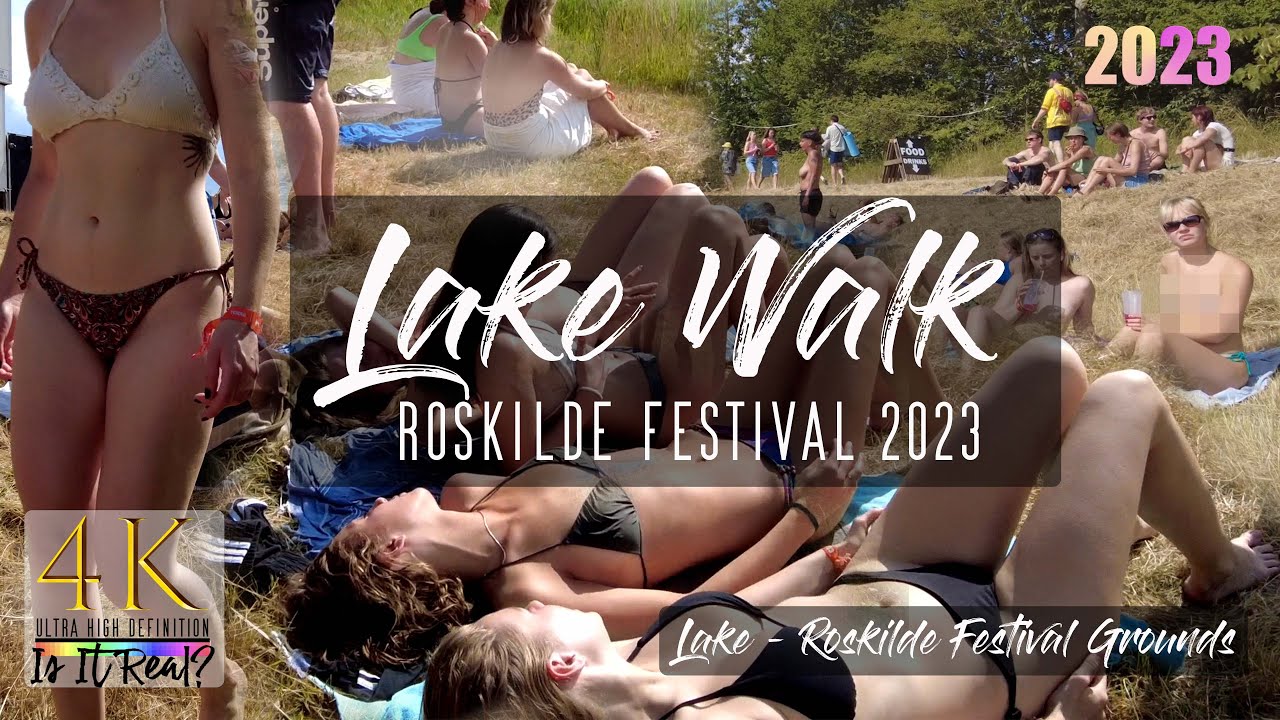 🇩🇰🏖Roskilde Festival 2023 | Festival Lake Bathing | Bikini Beach Walk | Denmark | 4K | | 2023 - YouTube
