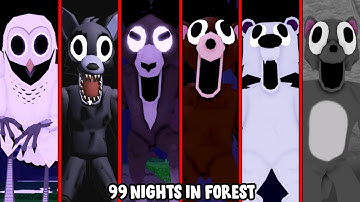 99 Nights in the Forest - RAM VS OWL VS DEER VS WOLF VS BEAR VS CAT | Jumpscare - Roblox