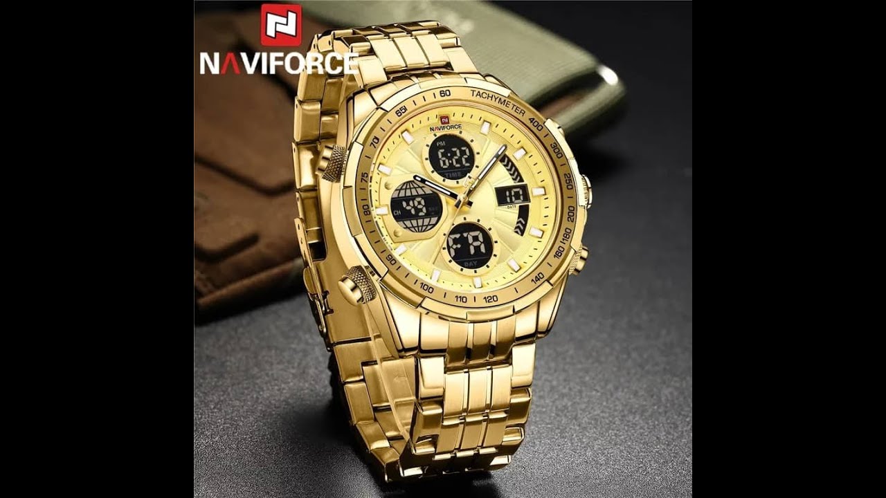 Naviforce 9197 Golden Chain Watch || Watch Style || Bangla Watch Tutorial ||