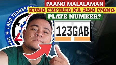 PLATE NUMBER /PAANO MALALAMAN KUNG EXPIRED NA? #lto #ltodriverslicense #ltoexam