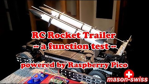 RC Rocket Trailer, with functional rockets. Controlled by Raspberry Pico.