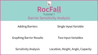 Rocfall Tutorial 7 - Barrier Sensitivity Analysis