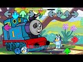 FNF Thomas Railway Showdown vs Bluey, Bingo &amp; Mackenzie Sings Bluey Can Can | Smile Song FNF Mods